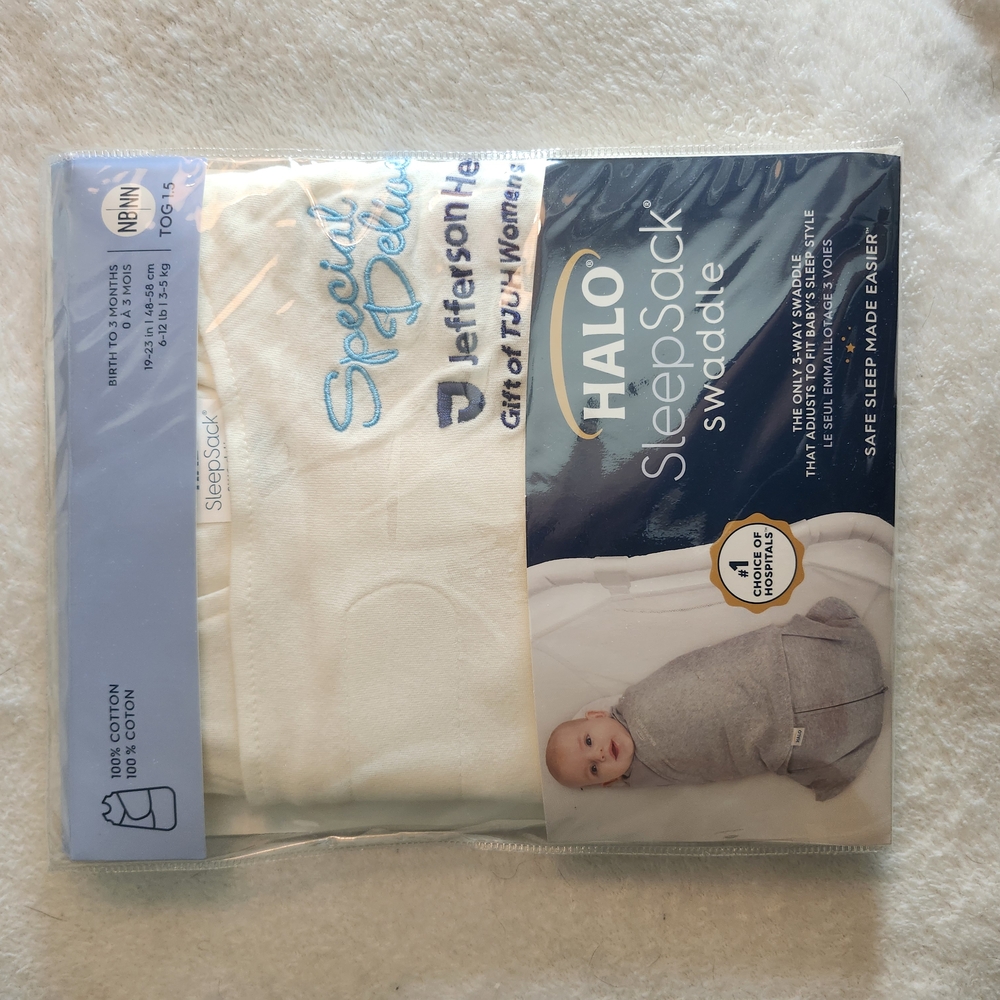Halo Sleepsack Swaddle in Soft White